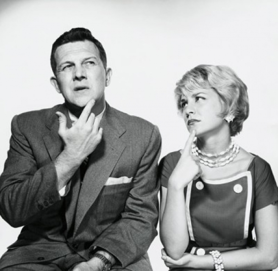 SAL2557612 Close-Up of a Young Couple Looking Confused Poster Print - 18 x 24 in.