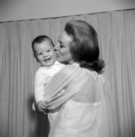 Mother Caressing Baby Poster Print
