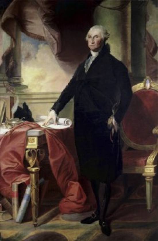 George Washington Gilbert Stuart 1755-1828 American New Bedford Public Library New Bedford Massachusetts - 18 x 24 in.
