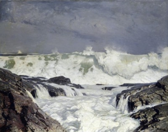 Title Unknown Rolling Surf Frederick Judd Waugh 1861-1940 American Poster Print - 18 x 24 in.