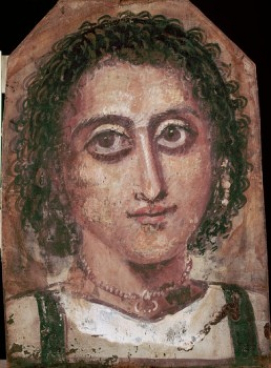 SAL2622008 Portrait of a Woman Mummy Portrait Egyptian Art Henry Hope College Poster Print - 18 x 24 in.