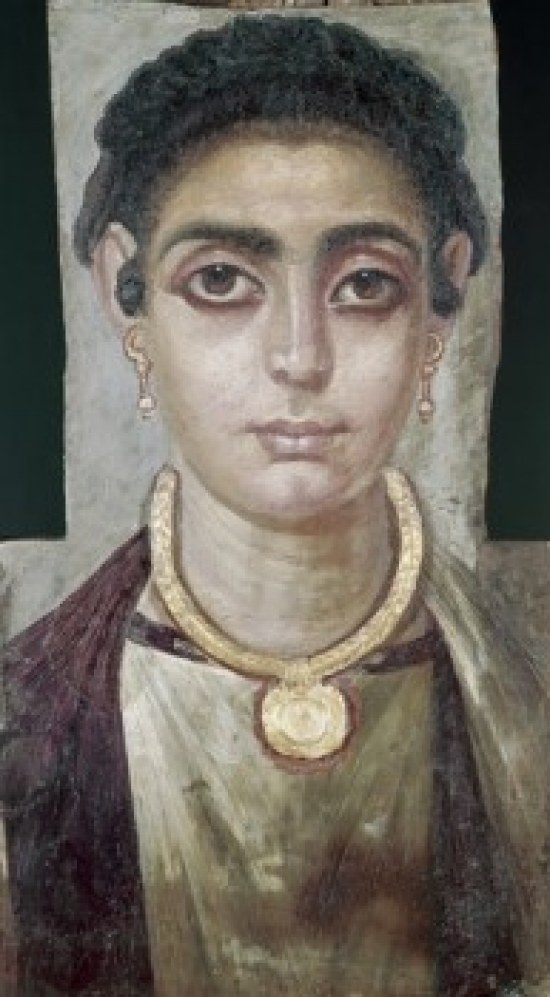 SAL2622009 Portrait of a Woman From a Mummy Egyptian Art Detroit Institute of Arts Michigan Poster Print - 18 x 24 in.