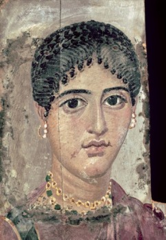 SAL2622012 Portrait of a Woman Mummy Portrait Egyptian Art University of Pennsylvania Poster Print - 18 x 24 in.