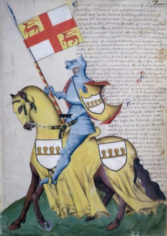 Capodilista Codex-Knight & Yellow Horse Illuminated Manuscript Biblioteca Civica Padua Italy Poster Print