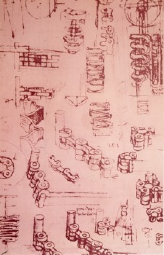 Mechanical Drawings No. 4 Leonardo Da Vinci 1452-1519 Florentine Poster Print