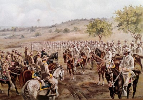 General Toral Surrendering Santiago to General Shafter 1899 Artist Unknown Poster Print - 18 x 24 in.