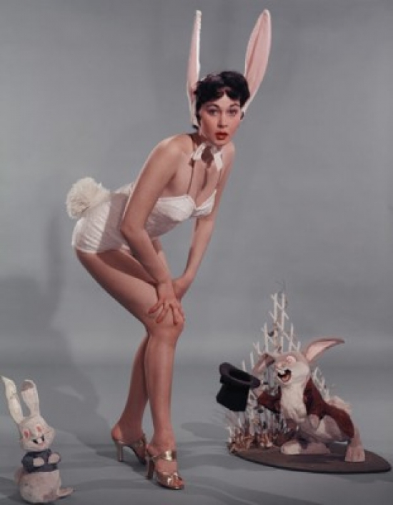 SAL310764585 Portrait of a Young Woman Dressed As a Rabbit Poster Print - 18 x 24 in.