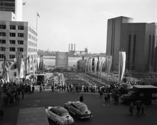 USA New York State New York City United Nations Headquarters Poster Print - 18 x 24 in.