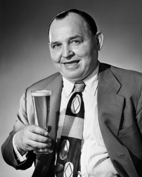 SAL2554221B Portrait of a Mature Man Holding a Glass of Beer Poster Print - 18 x 24 in.