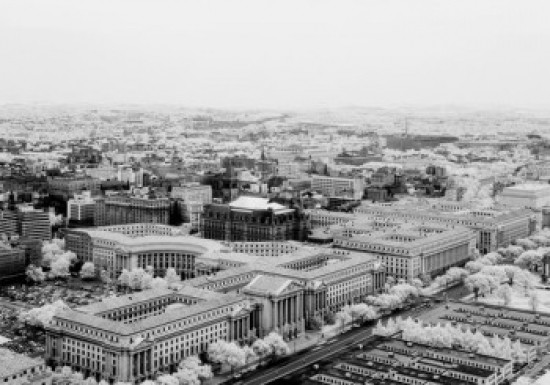 USA Washington Dc View From Washington Monument Showing Constitution Avenue Poster Print - 18 x 24 in.