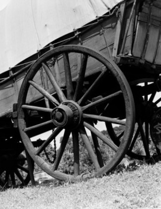 Old Deserted Wagon Poster Print - 18 x 24 in.