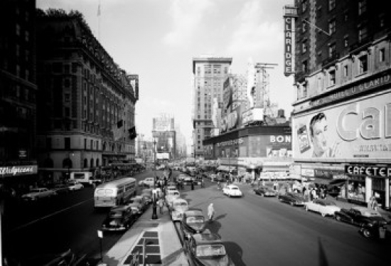 SAL255422548 USA New York City Manhattan View of Times Square Poster Print - 18 x 24 in.