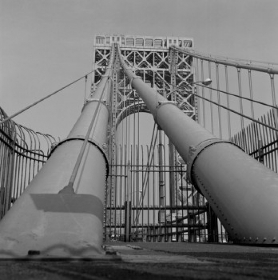 USA New York State New York City Angular Study of George Washington Bridge Poster Print - 18 x 24 in.