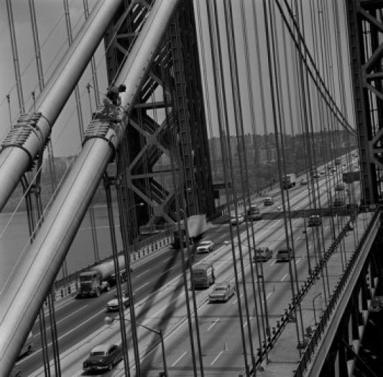 USA New York State New York City George Washington Bridge Poster Print - 18 x 24 in.