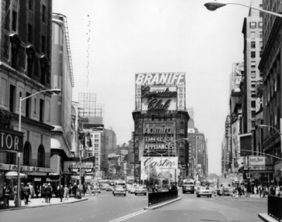 SAL25547765 Traffic on a Road Times Square Manhattan New York City New York USA Poster Print - 18 x 24 in.