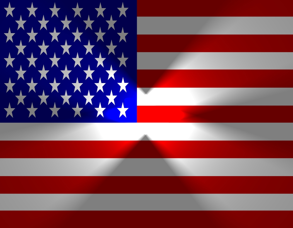 PAIGM001 American Flag Poster Print by Greg Murphy - 26 x 20 in.