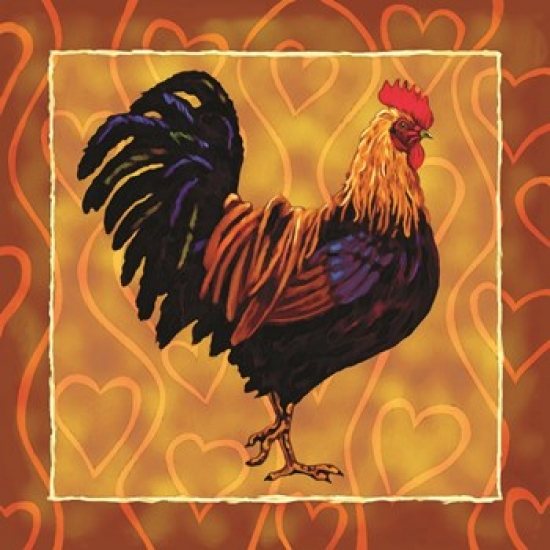 Rooster 1 Poster Print by Jeff Maraska - 12 x 12 in.