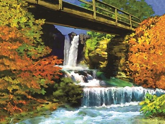 Waterfall C Poster Print by Jeff Maraska - 28 x 22 in.