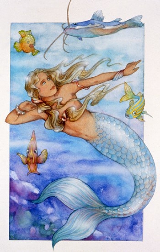 Mermaid 2 Poster Print by Susan Edison - 24 x 36 in.
