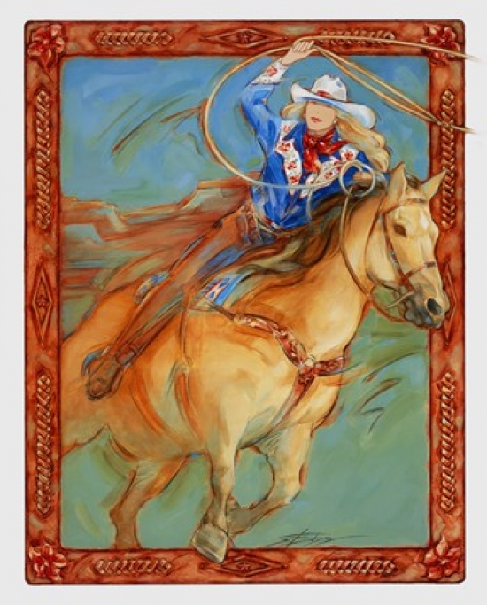PAISE019 Ride with the Best Poster Print by Susan Edison - 16 x 20 in.