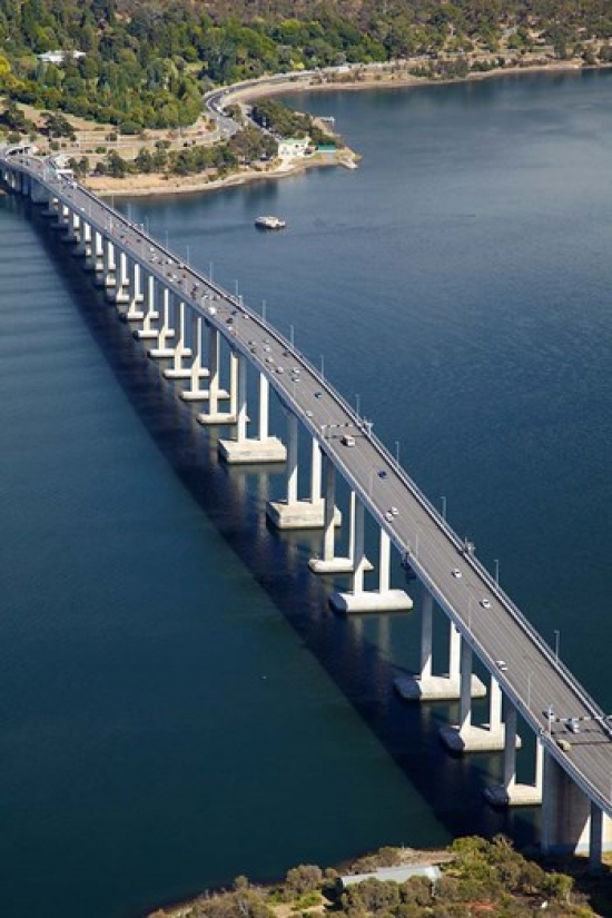 Tasman Bridge River Derwent Tasmania Australia Poster Print by David Wall
