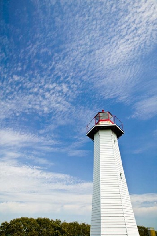 Australia Cleveland Point Lighthouse Stradbroke Isl Poster Print by Walter Bibikow - 18 x 26 in.
