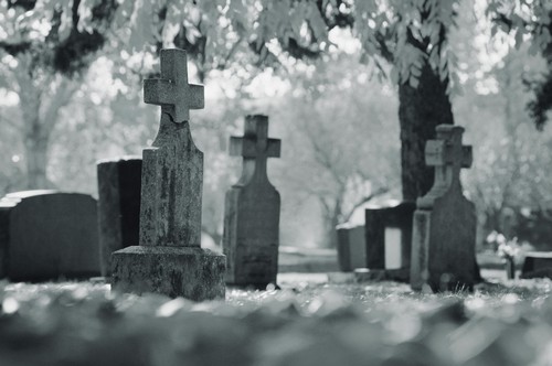 A Graveyard Poster Print by Don Hammond - 17 x 11
