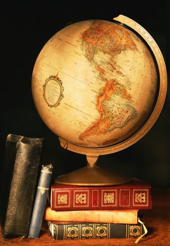 Globe & Books Poster Print by Don Hammond - 11 x 16