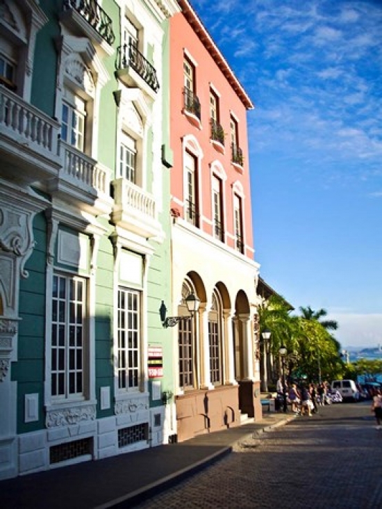 PDDCA27MGL0040 Typical Colonial Architecture San Juan Puerto Rico Poster Print by Miva Stock - 17 x 22 in.