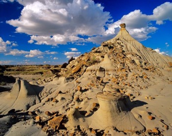 Badlands at Dinosaur Provincial Park in Alberta Canada Poster Print by Chuck Haney - 30 x 24 in.