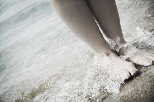 Barefoot On The Beach Poster Print by Don Hammond - 17 x 11
