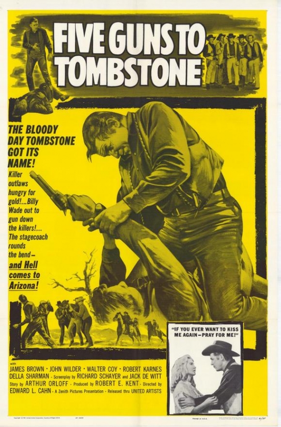MOVCH0107 Five Guns to Tombstone Movie Poster - 27 x 40 in.