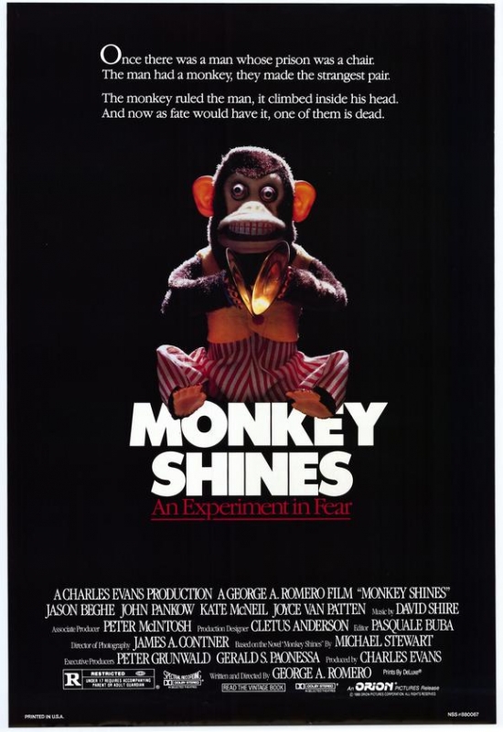 Monkey Shines Movie Poster - 27 x 40 in.