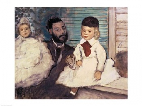 Comte Le Pic & His Sons Poster Print by Edgar Degas - 24 x 18 in.