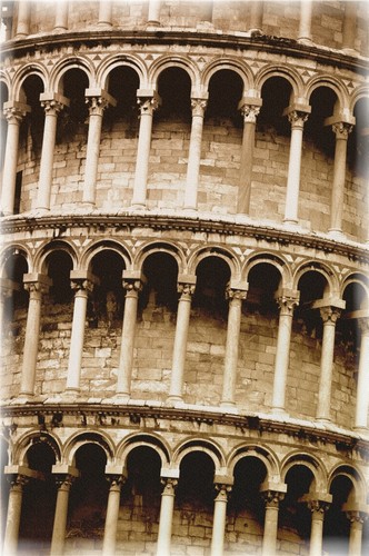 DPI1763869LARGE Closeup of The Leaning Tower of Pisa Tuscany Italy Poster Print by Carson Ganci, 22 x 34 - Large