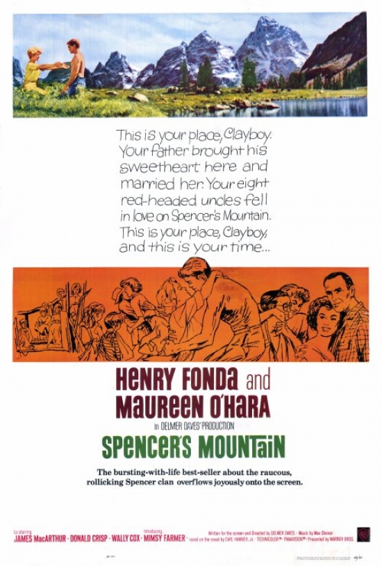 Spencers Mountain Movie Poster - 27 x 40 in.