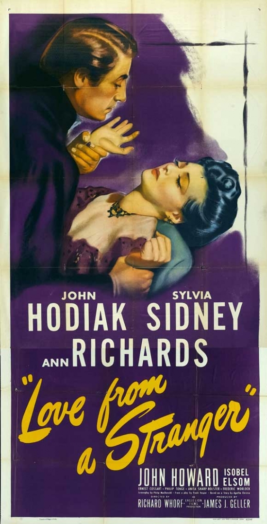 MOVAJ1170 Love From a Stranger Movie Poster - 27 x 40 in.