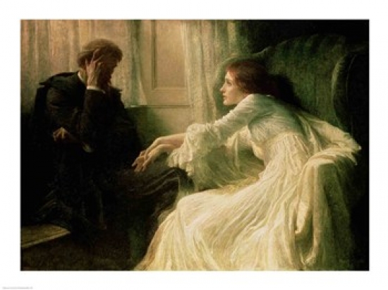 The Confession Poster Print by Sir Frank Dicksee - 24 x 18 in.