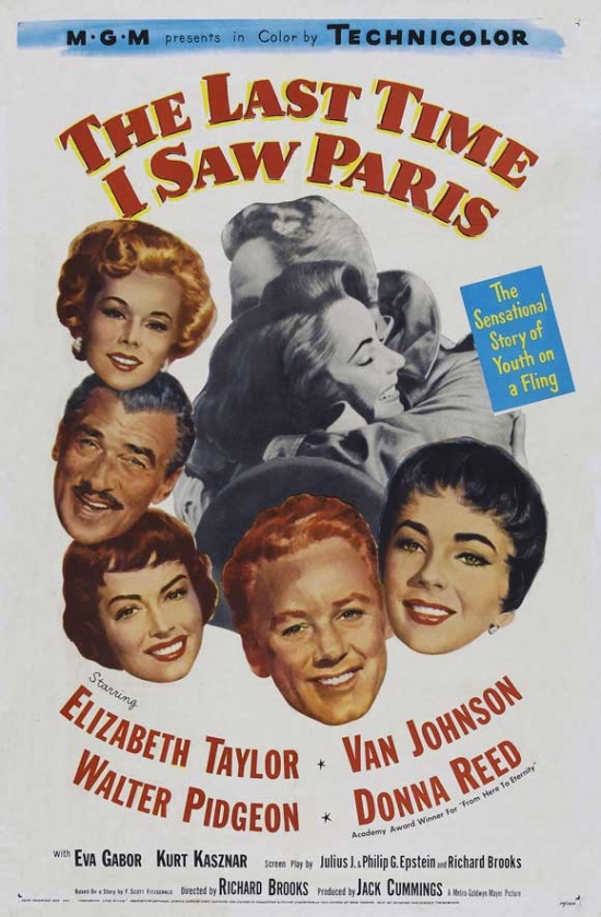 MOVCB36020 The Last Time I Saw Paris Movie Poster - 27 x 40 in.