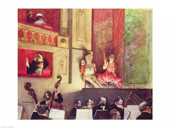 Cafe Concert Poster Print by Jean Beraud - 24 x 18 in.