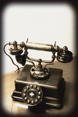 Old-Fashioned Telephone Poster Print by Carson Ganci, 11 x 17