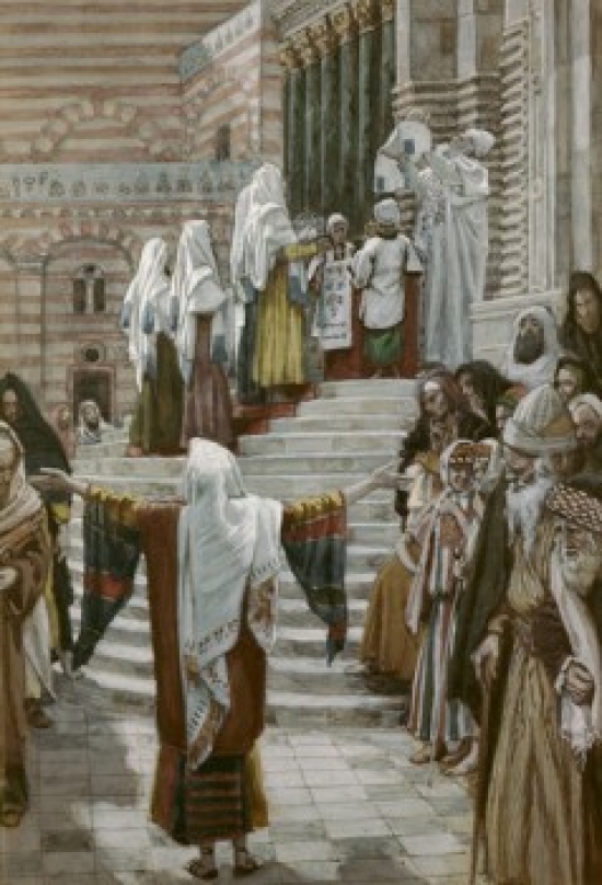 SAL9999927 Presentation of Christ in the Temple James Tissot 1836-1902 French Watercolor Jewish Museum New York USA - 18 x 24 in.