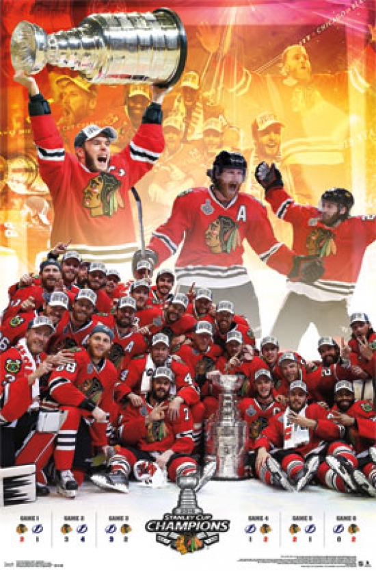 2015 Chicago Blackhawks Stanley Cup - Celebration Poster Print - 24 x 36 in.