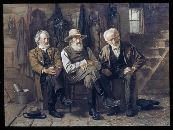 MET10241 To Decide the Question Poster Print by John George Brown American Born England Durham 1831-1913 New York - 18 x 24 in.