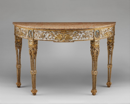 MET205178 Console Table Poster Print by Attributed to Giuseppe Maria Bonzanigo - 18 x 24 in.
