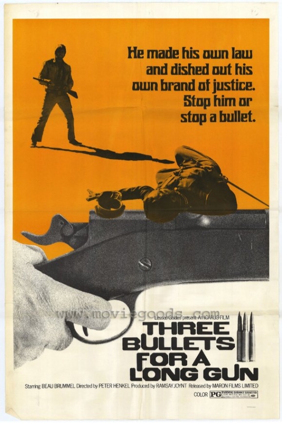 Three Bullets for a Long Gun Movie Poster - 27 x 40 in.