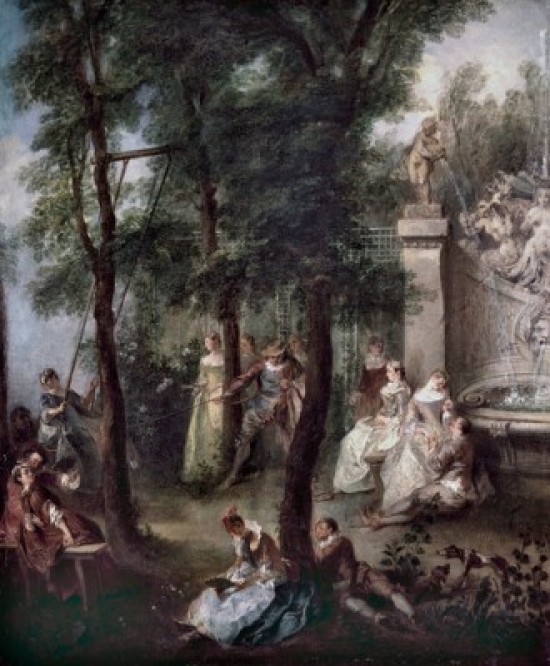 SAL900103826 The Swing Nicolas Lancret 1690-1743 French Poster Print - 18 x 24 in.