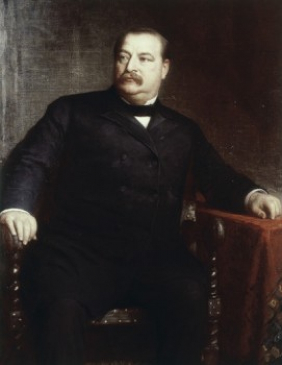 Grover Cleveland Pres 1885-1889 Eastman Johnson 1824-1906 American Poster Print - 18 x 24 in.