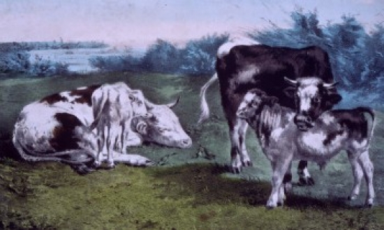 Our Pasture Currier & Ives Colour Lithograph 1834-1907 USA Washington Dc Library of Congress Print - 18 x 24 in.