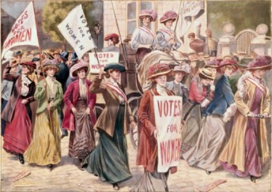 Suffragette Demonstration in London 1908 Artist Unknown Poster Print